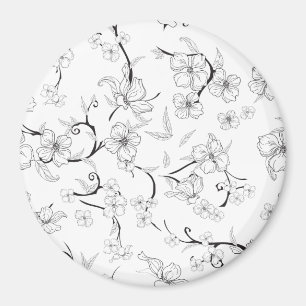 Creepy Flowers Pattern 7 Magnet