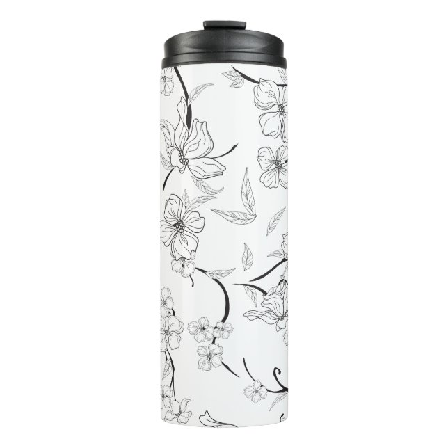 Creepy Flowers Pattern 7 Thermal Tumbler (Front)