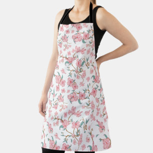 Creepy Flowers Pattern Apron