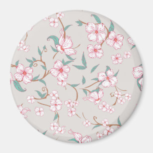 Creepy Flowers Pattern Magnet