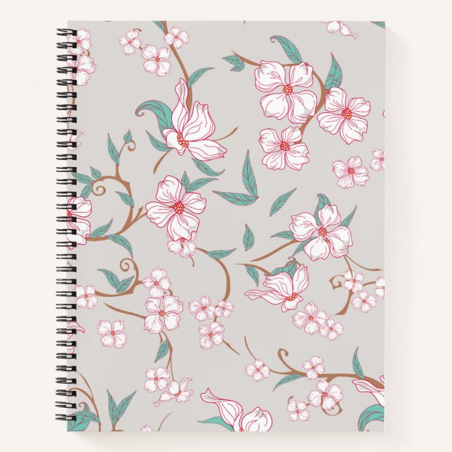 Creepy Flowers Pattern Notebook (Front)