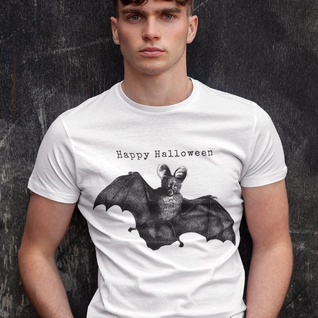 Creepy Flying Vintage Bat Halloween T-Shirt (Creator Uploaded)