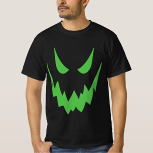 Creepy Fun Scary Pumpkin Jack O Lantern Face T-Shirt