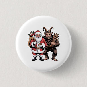 Creepy Funny Horror Santa Claus Krampus Christmas 3 Cm Round Badge
