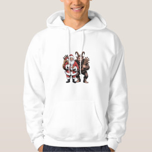 Creepy Funny Horror Santa Claus Krampus Christmas Hoodie