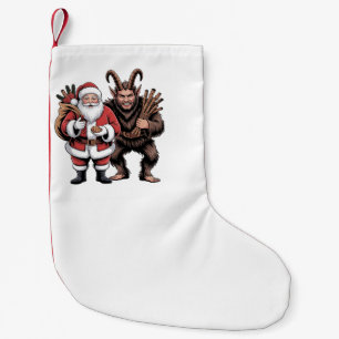 Creepy Funny Horror Santa Claus Krampus Christmas  Small Christmas Stocking