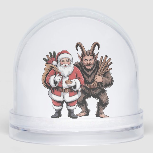 Creepy Funny Horror Santa Claus Krampus Christmas  Snowglobe (Front)