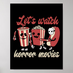 Creepy Funny Let's Watch Horror Movies Spooky Hall Poster