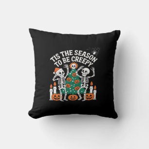 Creepy Funny Skeleton Halloween Spooky Cushion