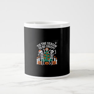 Creepy Funny Skeleton Halloween Spooky Large Coffee Mug