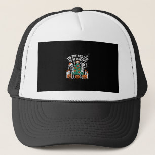 Creepy Funny Skeleton Halloween Spooky Trucker Hat