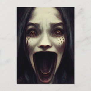 Creepy ghost Halloween 2022 Holiday Postcard