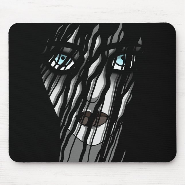 Creepy Ghost Lady Mouse Mat (Front)