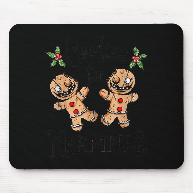 Creepy Gingerbread Cookies For Krampus Xmas Goth H Mouse Mat (Front)
