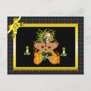 Creepy Gingerbread Man Postcard