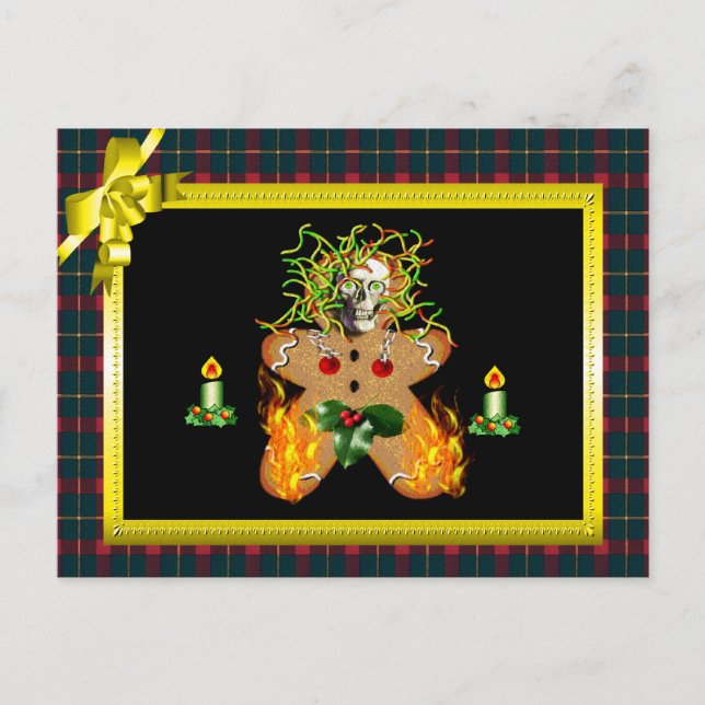 Creepy Gingerbread Man Postcard (Front)