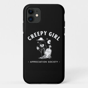 Creepy Girls Appreciation Society - Goth Girl Logo iPhone 11 Case