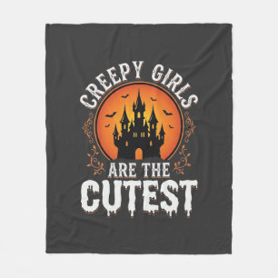 Creepy Girls Are The Cutest Gothic Halloween Desig Fleece Blanket