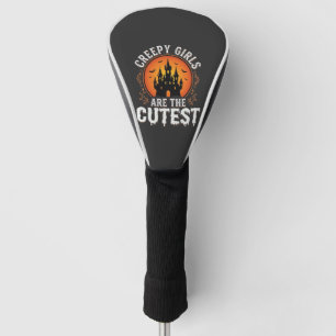 Creepy Girls Are The Cutest Gothic Halloween Desig Golf Head Cover