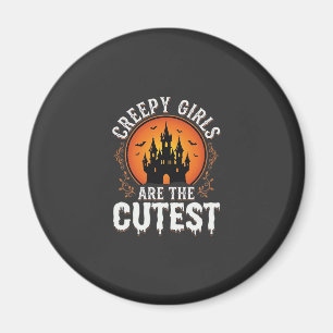 Creepy Girls Are The Cutest Gothic Halloween Desig Magnet