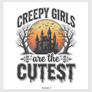 Creepy Girls Are The Cutest Halloween Vector Desig
