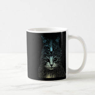 Creepy Goth Vintage Artistic Gothic Cat Coffee Mug