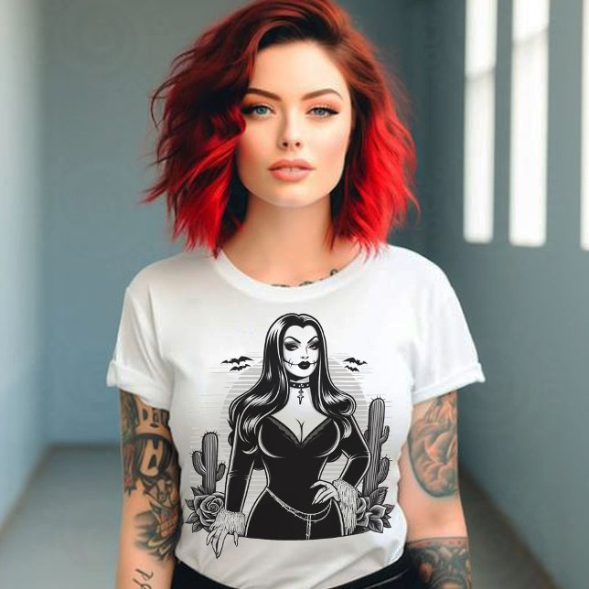 Creepy Goth Woman T-Shirt (Creator Uploaded)