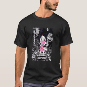 Creepy Gothic Chainsaw Bunny Goth Halloween Horror T-Shirt
