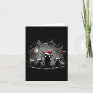 Creepy Gothic Christmas Axolotl Aesthetic Horror N Card
