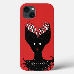 Creepy gothic demon girl horror iPhone 13 case