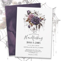 Creepy Gothic Floral Spiderweb Handfasting
