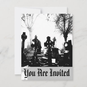 Creepy Gothic Graveyard Invitation