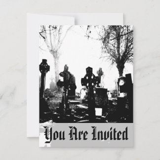 Creepy Gothic Graveyard Invitation