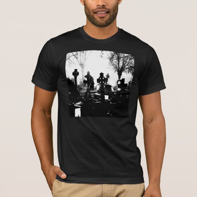 Creepy Gothic Graveyard T-Shirt (Front)