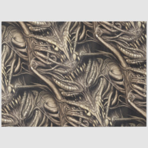 Creepy Gothic Horror Demon Biomatter Tissue Paper