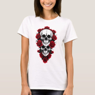 Creepy gothic skull tshirt 