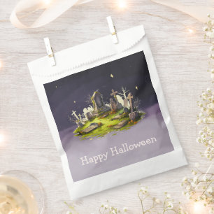 Creepy Graveyard Foggy Ground Happy Halloween Favour Bags