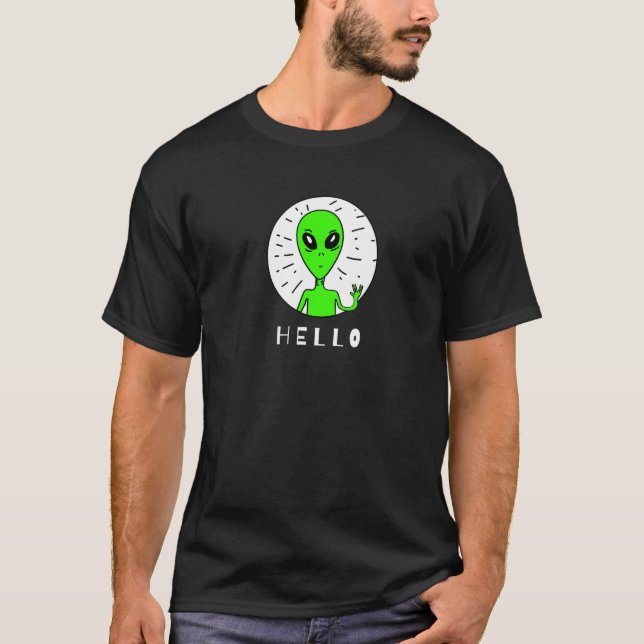 Creepy Green Alien T-Shirt (Front)