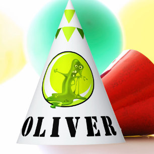 Creepy Green Slime Monster Kid`s Birthday Party Hat