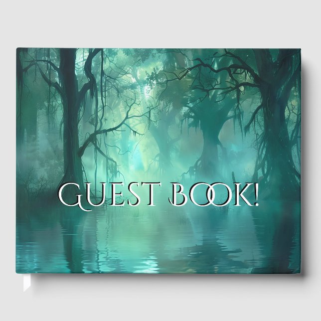 Creepy Green Swamp Custom Guest Book (Front)