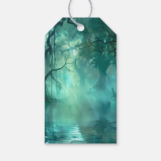 Creepy Green Swamp  Gift Tags (Front)