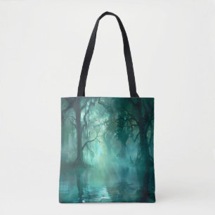Creepy Green Swamp Tote Bag