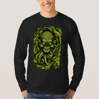 Creepy Green Tentacle Monster Long Sleeve Shirt