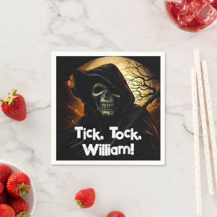 Creepy Grim Reaper Birthday Napkin