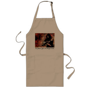 Creepy Grim Reaper Bloody Background Long Apron