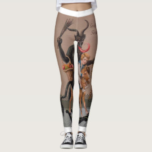 Creepy Gruss Vom Krampus Demon Christmas Devil Kra Leggings
