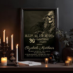 Creepy Hair Skull RIP to Her 20s Birthday Party Invitation<br><div class="desc">Spooky moonless night background overlaid with half a skull faded to nothing R.I.P. to Her 20's 30th Birthday Party invitation.  Original design by Holiday Hearts Designs (all rights reserved).</div>