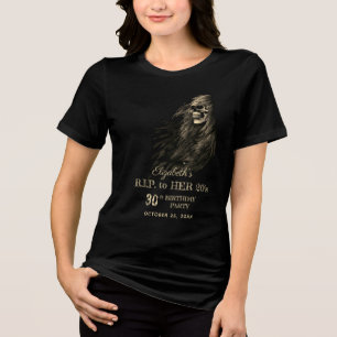 Creepy Hair Skull RIP to Her 20s Birthday Party Tri-Blend Shirt