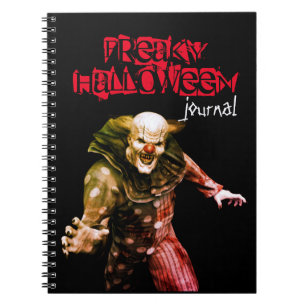 Creepy Halloween 3D Scary Clown Notebook