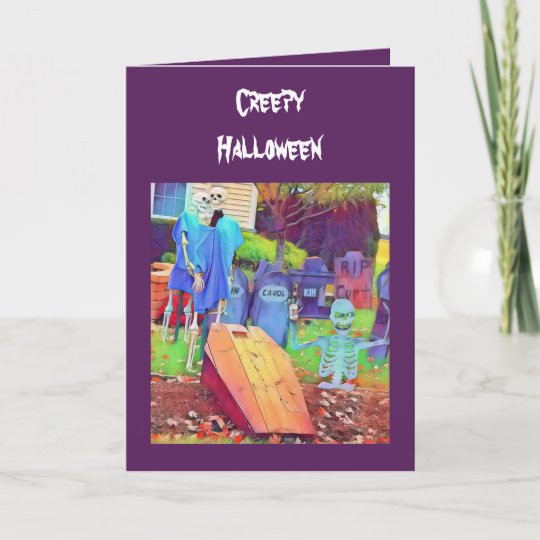 CREEPY HALLOWEEN ANNIVERSARY GREETING CARD | Zazzle.co.uk